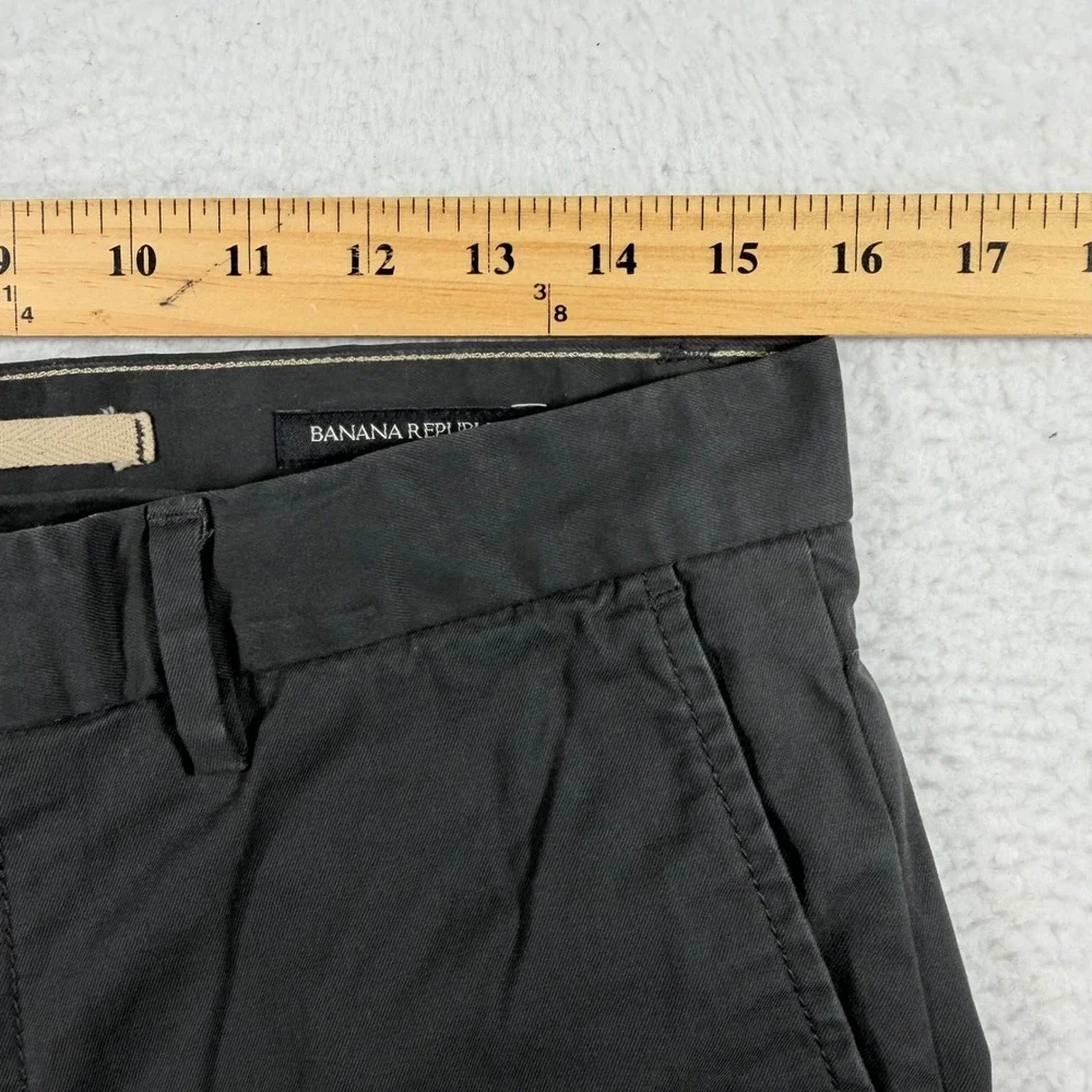 Banana Republic Lived-In Chino Mens 31x32 Dark Gray Skinny Fit Stretch Pants